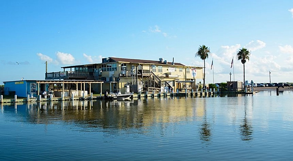 Stingaree Restaurant and Marina In Crystal Beach Texas
