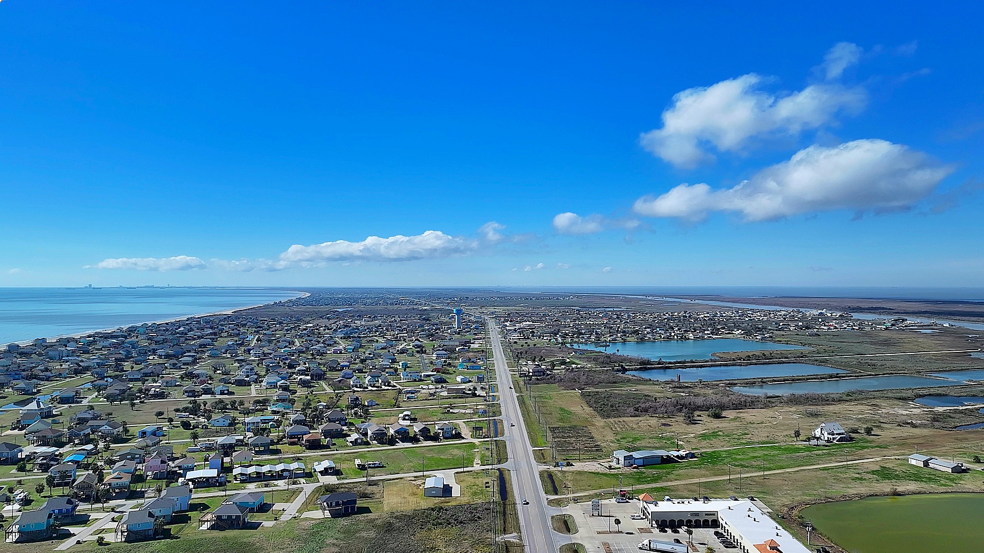 Aerial Crystal Beach Texas