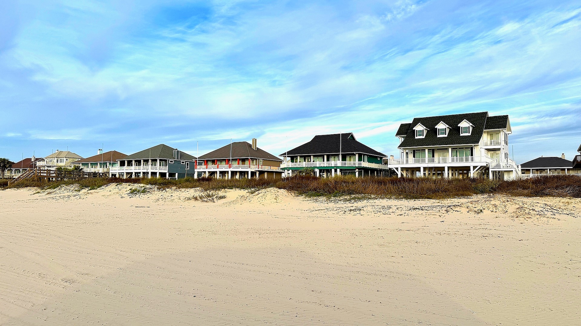 View from beachfront of front row beachfront homes