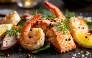 Grilled Shrimp and Fish Platter