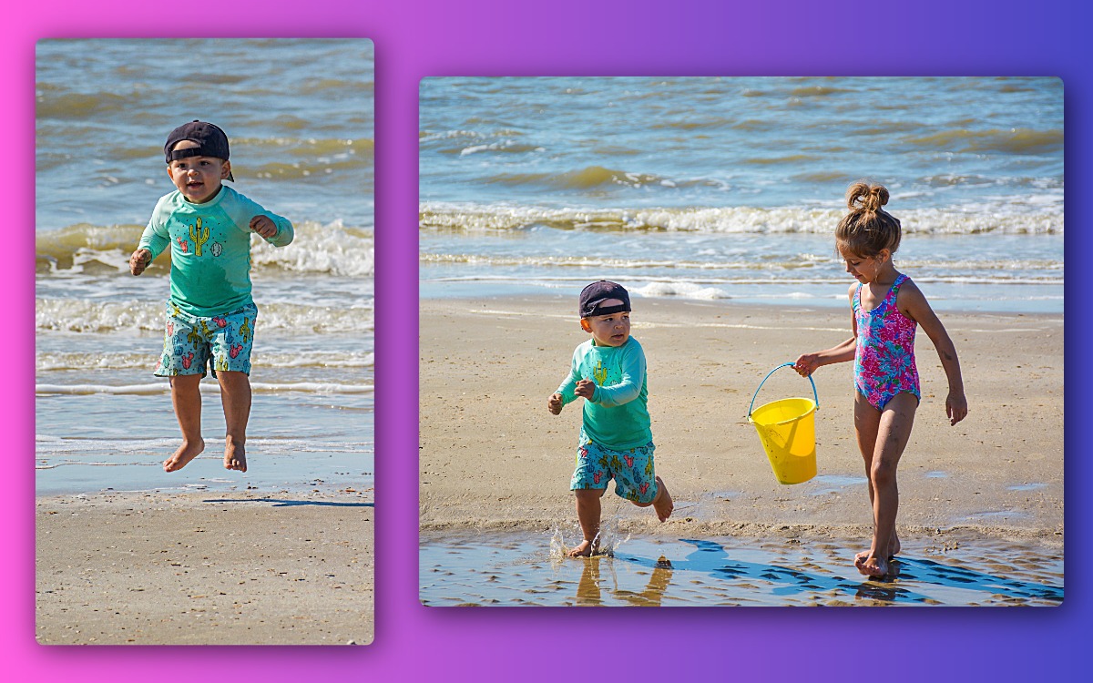 Kids Playing On Beachfront While On Spring Break