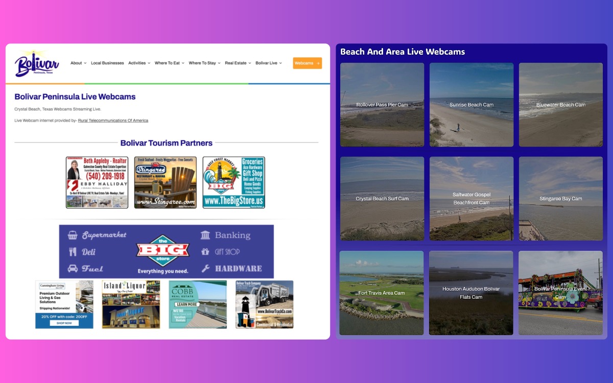 Webpage Overview Of Webcams