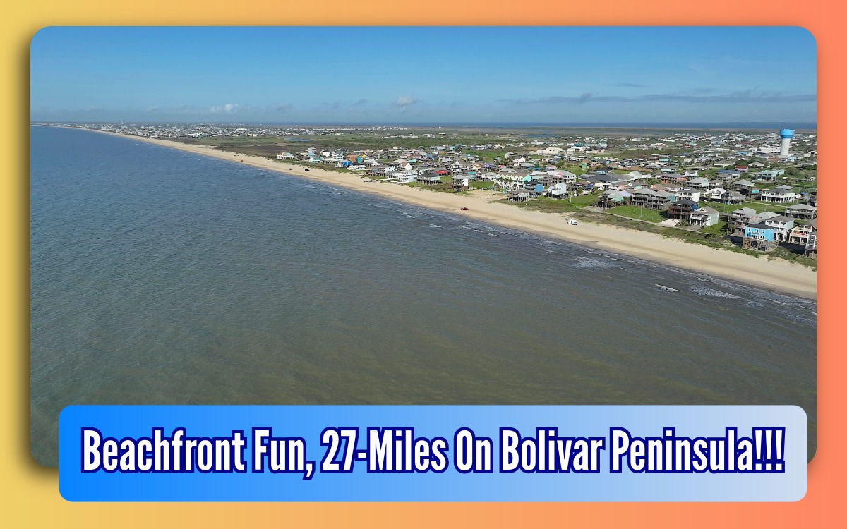 Beachfront Crystal Beach, Texas On Bolivar Peninsula