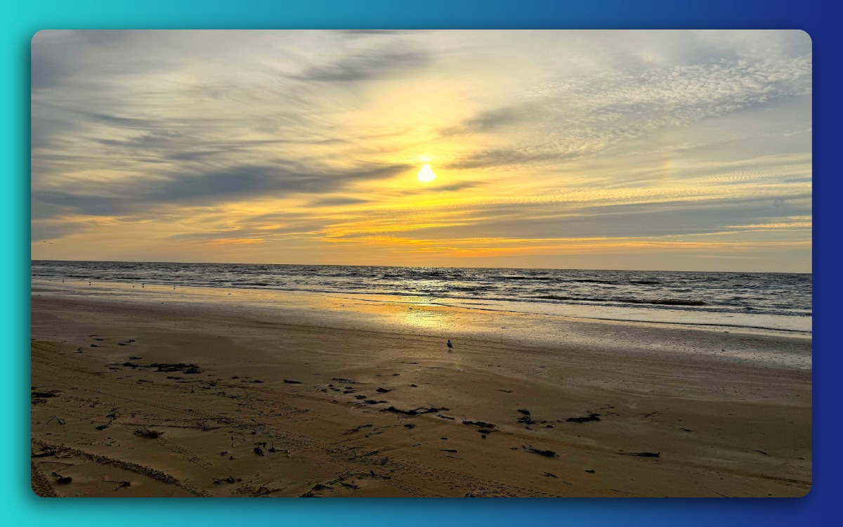Beachfront Sunrise Crystal Beach Texas