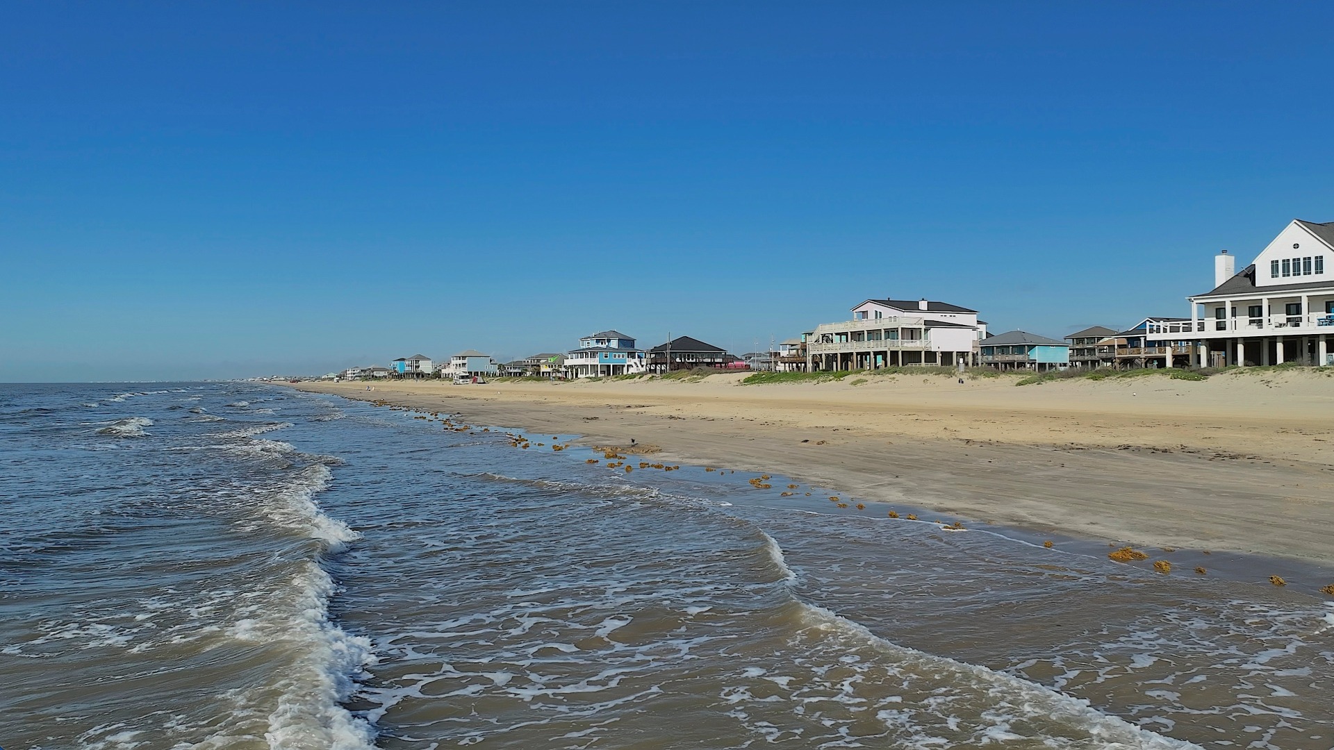 Beachfront View Crystal Beach, Texas On Bolivar Peninsula