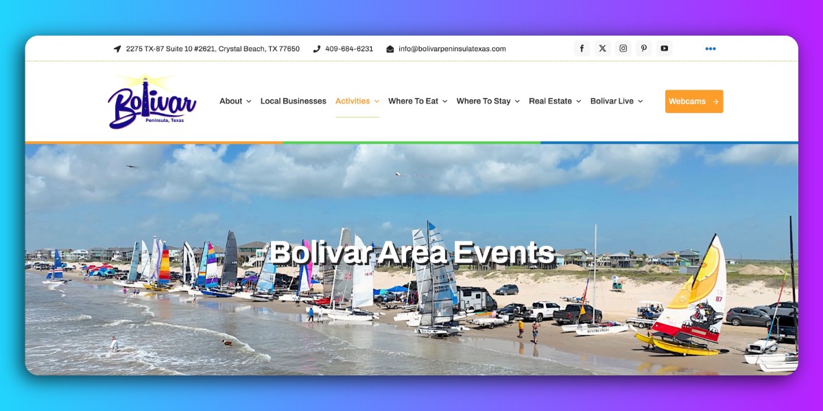 Event Calendar for Bolivar Peninsula