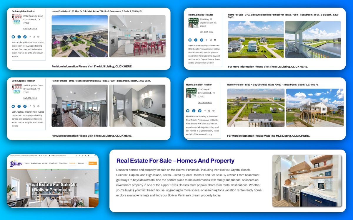 Homes and property for sale on Bolivar Peninsula