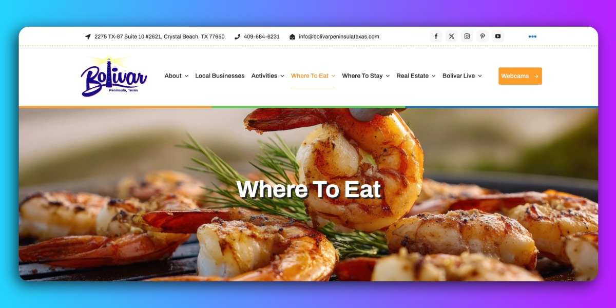 Local Restaurants in crystal beach texas