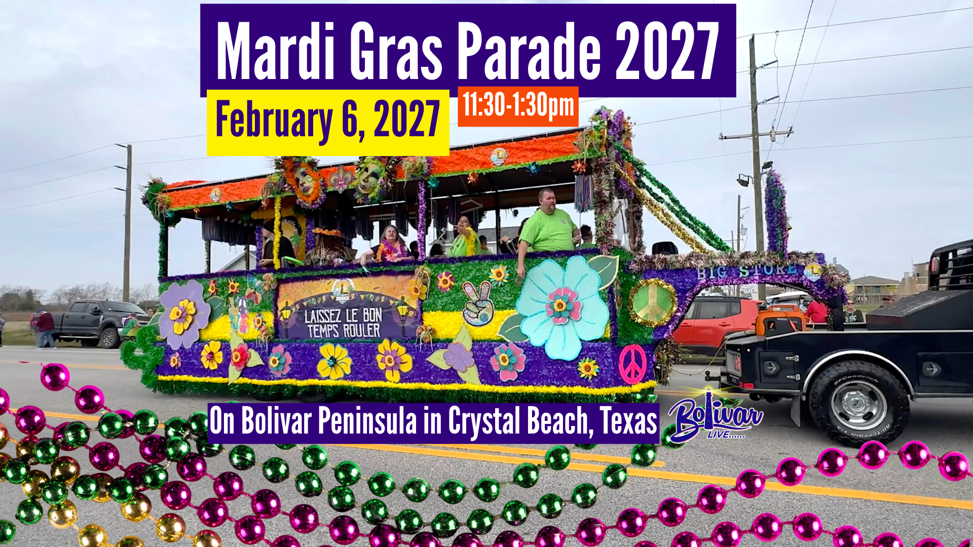 Mardi Gras Parade, Crystal Beach, Texas 2027